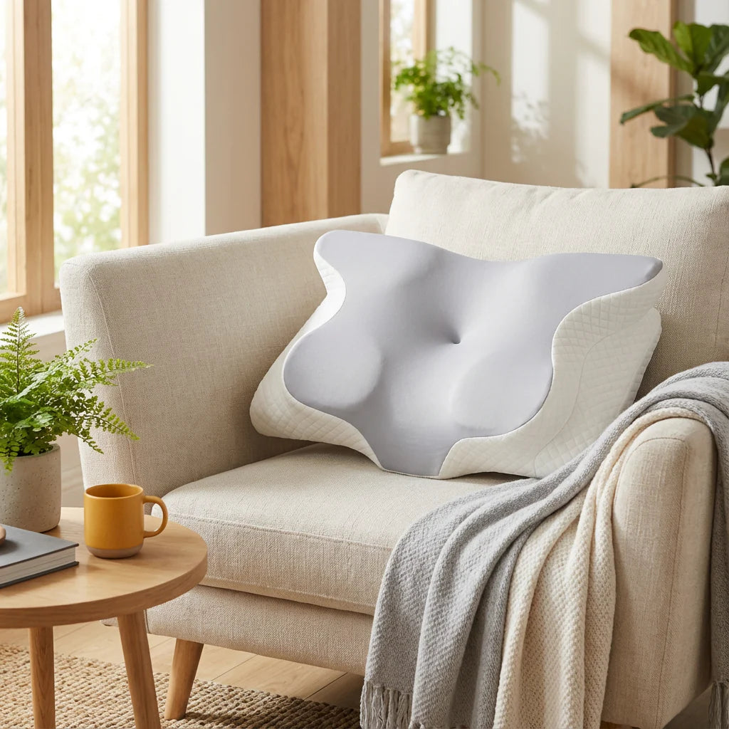 Aura Rest Butterfly Memory Foam Neck Pillow