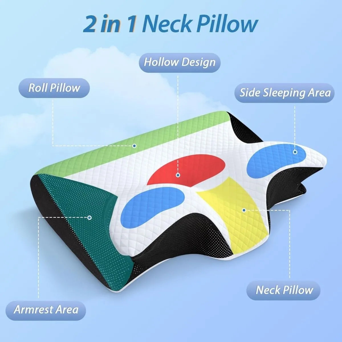 Aura Rest Butterfly Memory Foam Neck Pillow