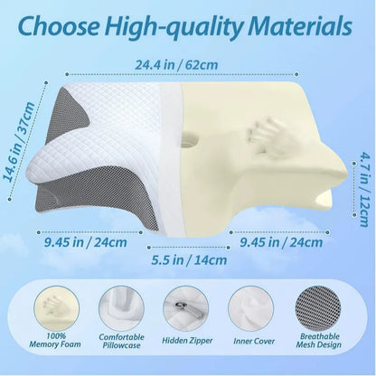 Aura Rest Butterfly Memory Foam Neck Pillow